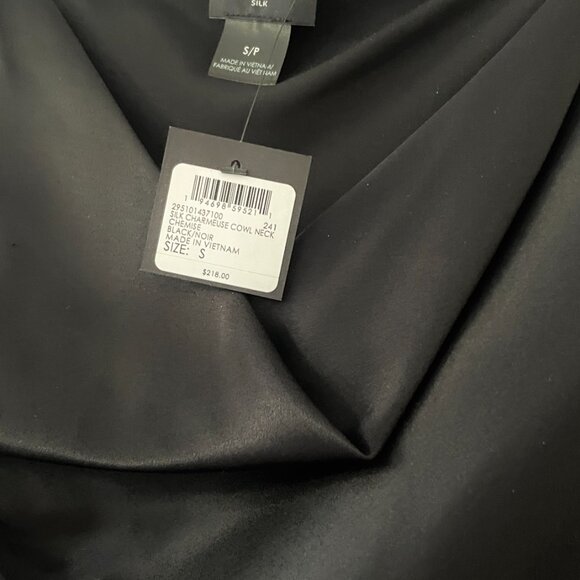 NWT Club Monaco 100% silk cami cowl neck top - Picture 7 of 7